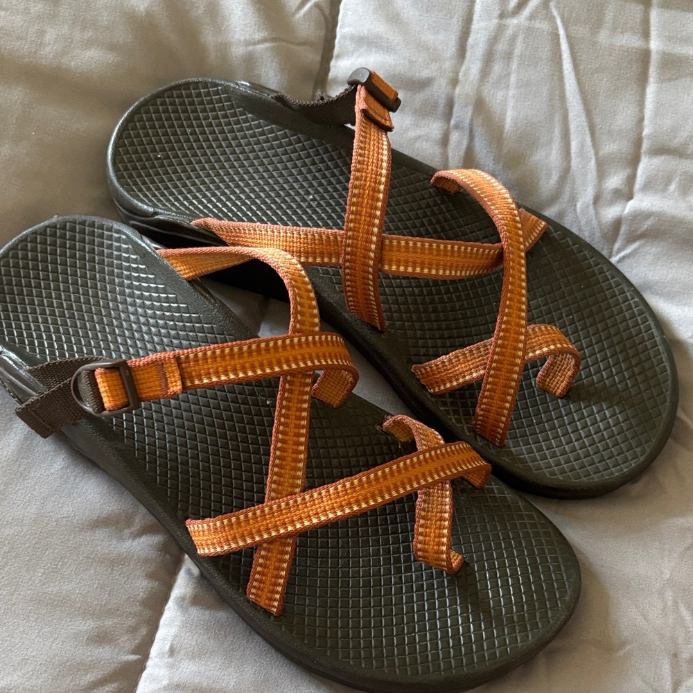 Chaco Brown and Orange Sandals